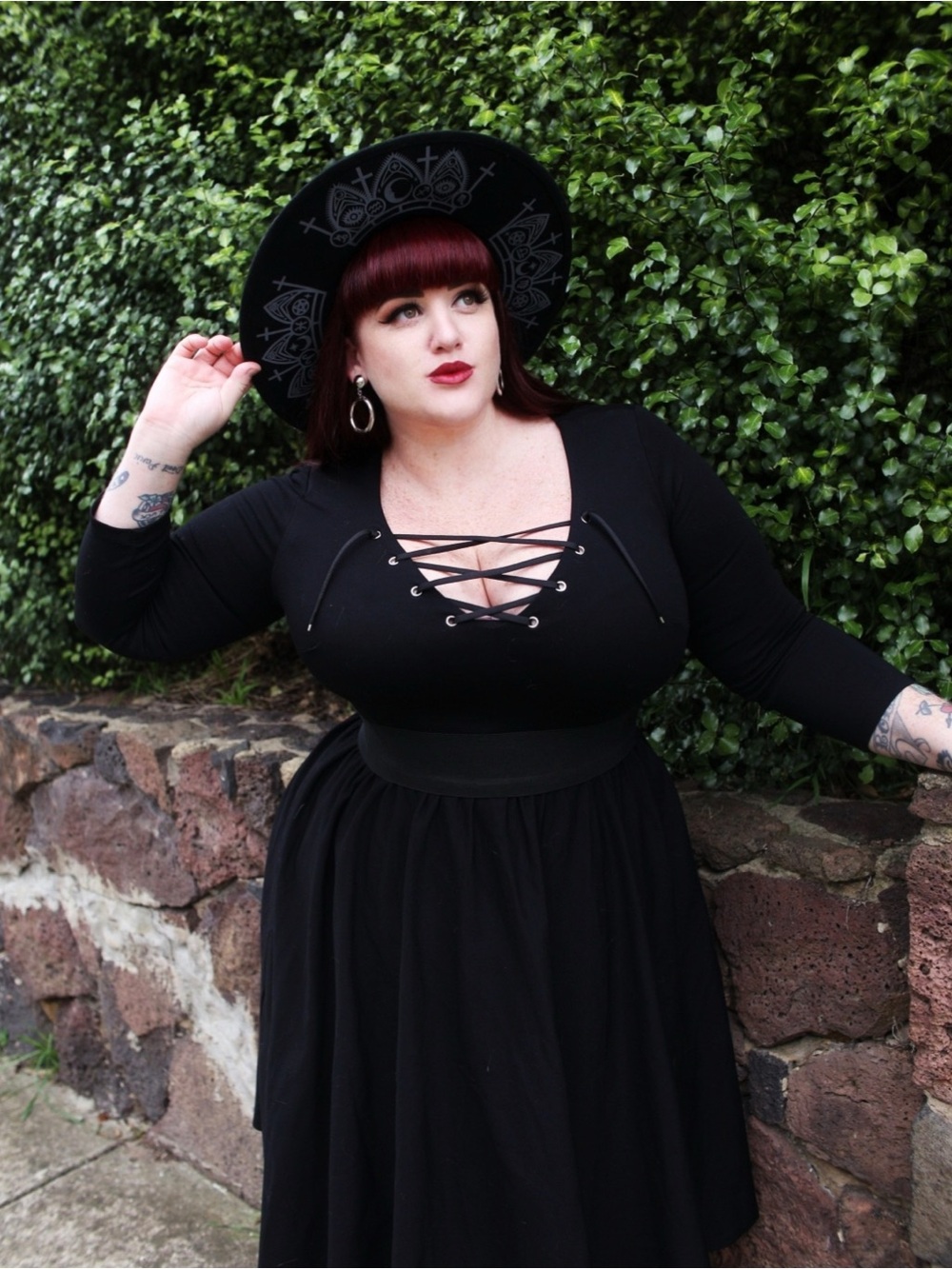 Vixen by Micheline Pitt Black Miss Kitty Dress 2X